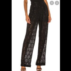 LPA Nola Pants Black Sequin High Waisted